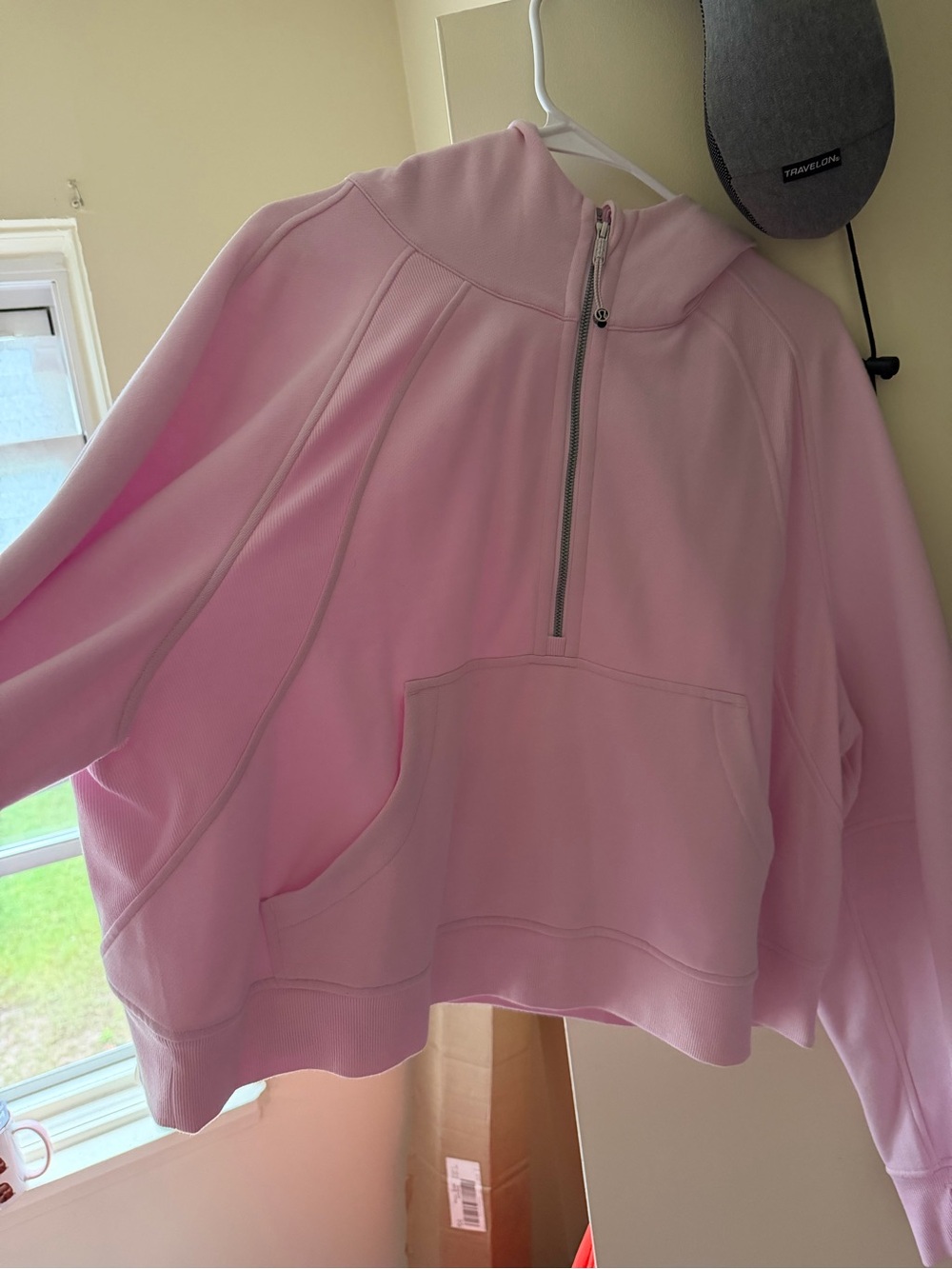 lululemon athletica Pink Half-Zip Hooded Sweatshirt